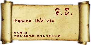 Heppner Dávid névjegykártya