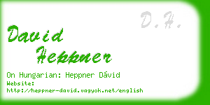 david heppner business card